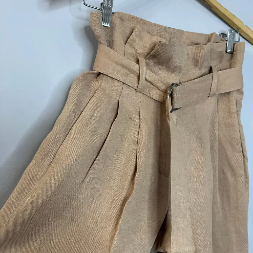 ANINE BING Thalia Linen Trouser Relaxed Pant Casual Wardrobe Minimalist Sz 30